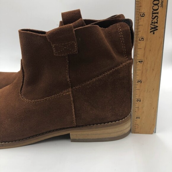 Diba True Women's Brown Suede Ankle Pull On Boots 10M Plane To See With Straps - Picture 12 of 14